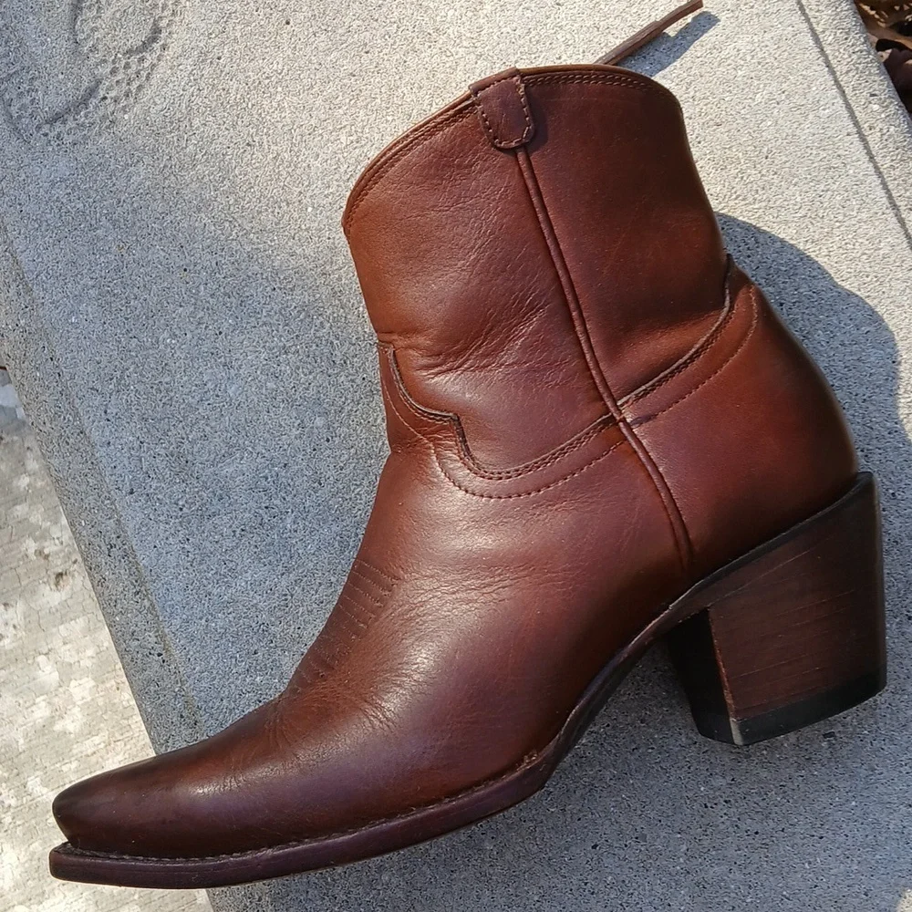 TECOVAS THE DAISY LEATHER Ankle Boots Size 9 - Picture 11 of 14